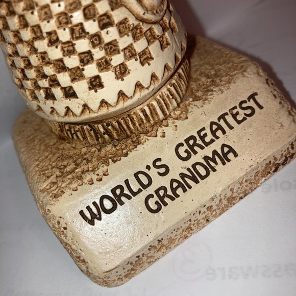 Vintage 1970s Paula Figurine Knick-Knack "World's Greatest Grandma" Mother's Day - Picture 3 of 8